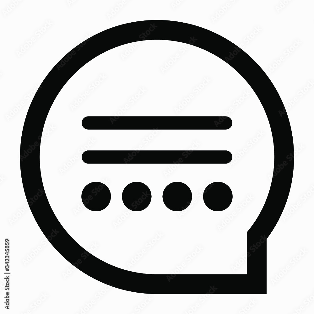 Poster new bubble message vector icon. message icon vector