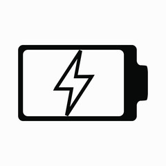 Transparent Battery Charging Icon. Vector icon.