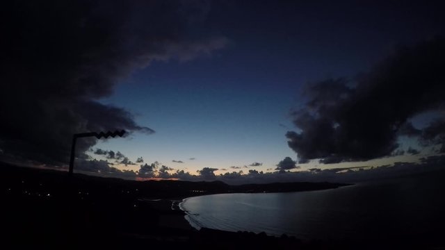 time lapse of clouds over the sea