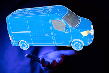 Transport Cardboard boxes, logistics and delivery concept digital  3d.