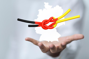 Map - Germany - 3D-Illustration digital.