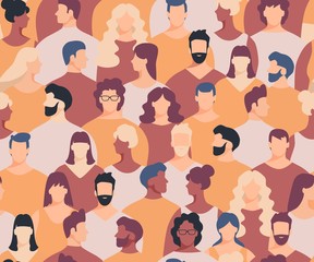 crowd seamless pattern