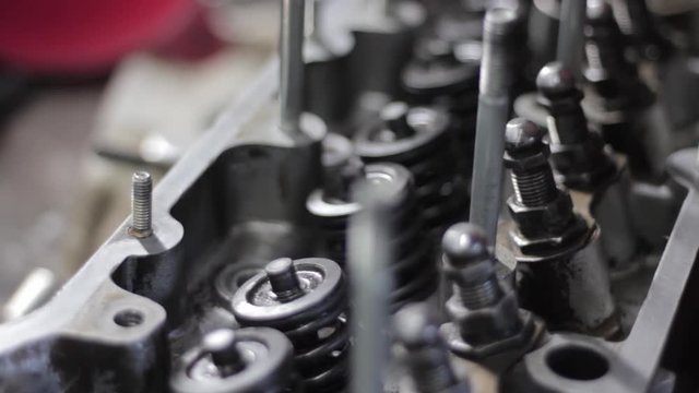 Engine cylinder repair macro footage