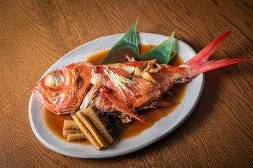 Kinmedai, simmered japanese fish cuisine