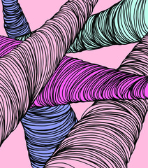vector pattern colored thread abstraction