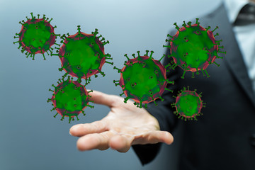 Corona Virus Healthcare Concept. Coronavirus protection Pandemic Sars Fever.