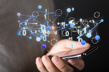 conference Digital Network and data concept.