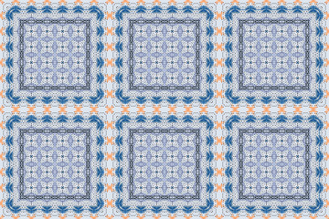 Obraz premium geometric textile design seamless repeat pattern illustration.