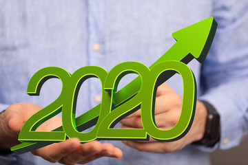 the 2020 business year up goals and  success illustration