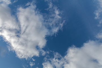 beautiful blue sky with clouds