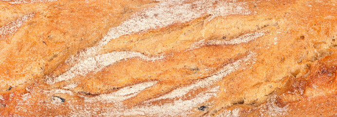 Texture of fresh crispy bread or baguette.