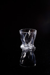 The black background is a scan in which water pours. Splashing water on glass