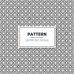 Fototapeta premium Seamless geometric black and white pattern