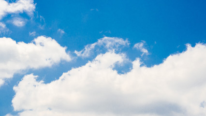 Close-up beautiful blue sky with clouds background.