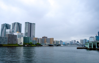 Different places in Odaiba Bay, Tokyo.