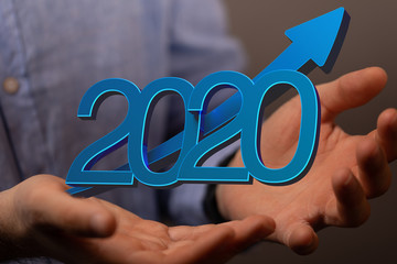the 2020 business year up goals and  success illustration