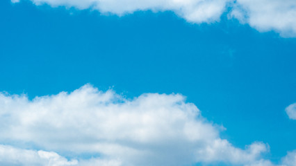Close-up beautiful blue sky with clouds background.