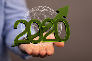 the 2020 business year up goals and  success illustration