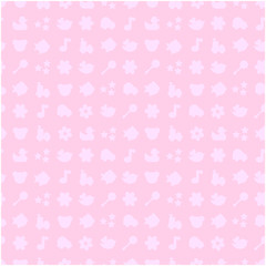 Illustration seamless purple set of children's toys