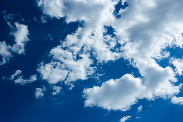 Clouds on blue sky background