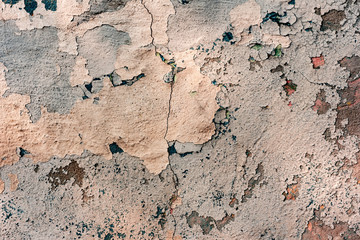 Texture of a concrete wall with cracks and scratches which can be used as a background