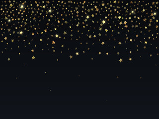 Fototapeta na wymiar Falling golden stars abstract background. Vector illustration.