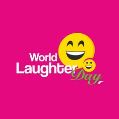 World Laughter Day. World Happiness Day. World Smile Day. Banner - Illustration