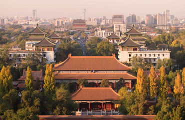 Fototapeta na wymiar best panoramic views of the Forbidden City, Beijing, China