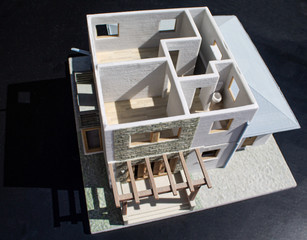 3D printed model house inside