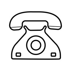 home old phone icon vector