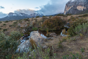 Beautiful mountain valley and granite rock formations of Andringitra national park Madagascar