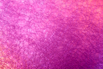 Foam bubble from soap or shampoo calorful detail and texture.