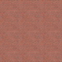 Red color brick wall texture background, tileable pattern