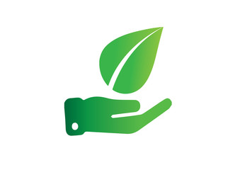 Green earth with save world concept. Eco friendly village illustration  