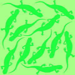 Узор ящерицы на светлом фоне. Разные ящерицы. Векторный узор.