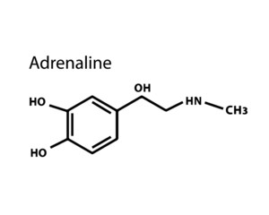 Adrenalin hormone structure illustration 