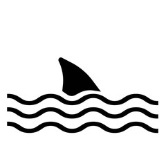 Shark vector icon, wild sea animal symbol. Modern, simple flat vector illustration for web site or mobile app