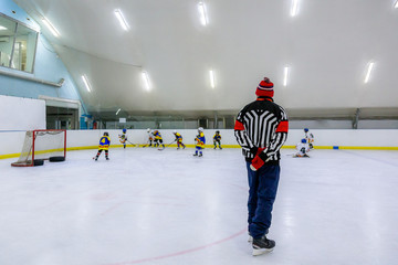 ice hockey kids players