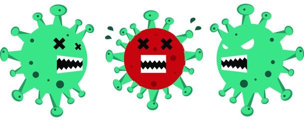 Image of Flu COVID-19 virus cell isolated on white background. Coronavirus outbreak influenza. Pandemic medical health risk concept.