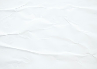 White  crumpled paper texture background