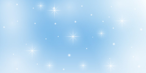Fototapeta na wymiar Soft Blue sky gradient background with sparkling, White bright in background, vector illustration