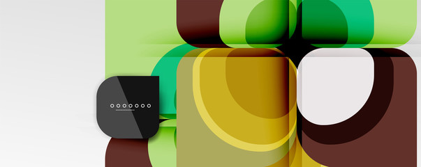 Abstract background - geometric cut paper design flower or square shape composition. Vector Illustration For Wallpaper, Banner, Background, Card, Book Illustration, landing page