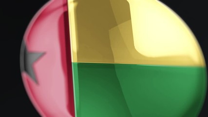 3D intro illustration intro representation of the flag and country of Guinea Bissau