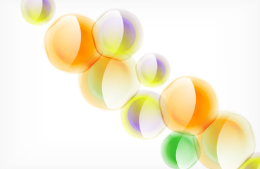 Abstract background - glass shiny transprent hexagon shapes overlapping eath other. Vector Illustration For Wallpaper, Banner, Background, Card, Book Illustration, landing page