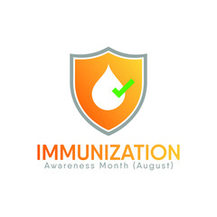 Vector illustration on the theme of National Immunization month observed each year during August to highlight the importance of vaccination for people of all ages.