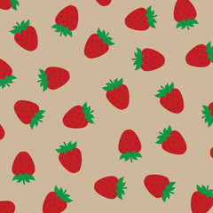 sweet strawberry pattern- vector illustration