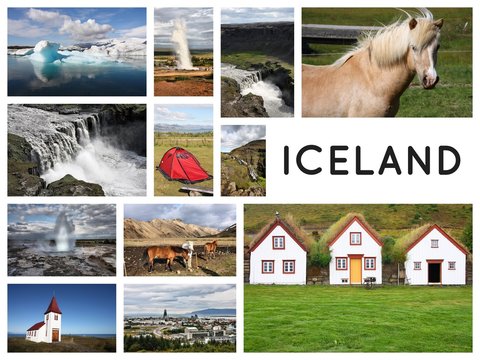Iceland photo collage