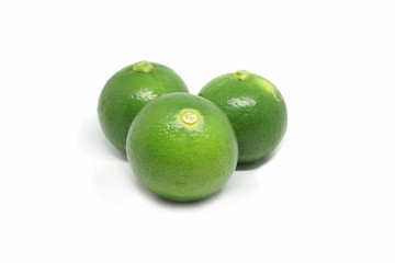 Fresh Lime isolated on white background.