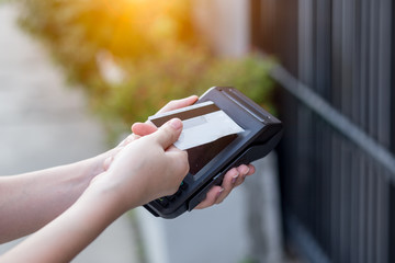 hands of a person with a phone