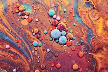 Abstract collection with colorful bubbles. Spellbinding abstract cosmic landscape